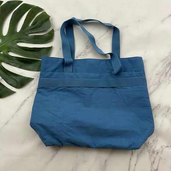 Baggallini Tote Shoulder Bag Purse Light Blue Nylon Zipper Pockets Large - Picture 5 of 7